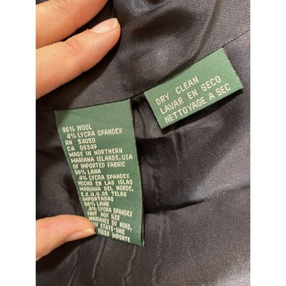 Lauren Ralph Lauren Jacket Womens 2 Petite Black Military Style Full Zip - Picture 7 of 13